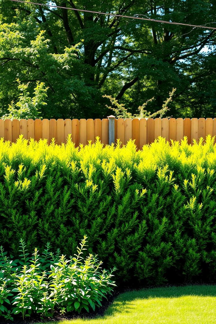 Privacy Screen with Hedges - 30 Simple Fence Line Landscaping Ideas