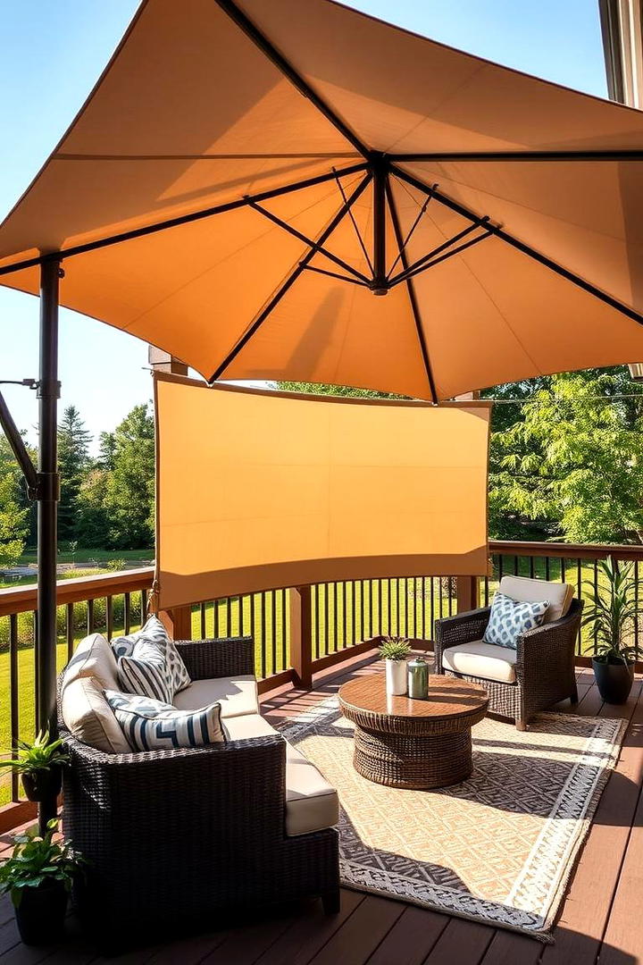 Privacy Umbrella Setup - 30 Deck Privacy Ideas