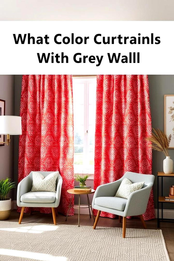 Quirky Coral Patterns - 30 What Color Curtains Go With Gray Walls