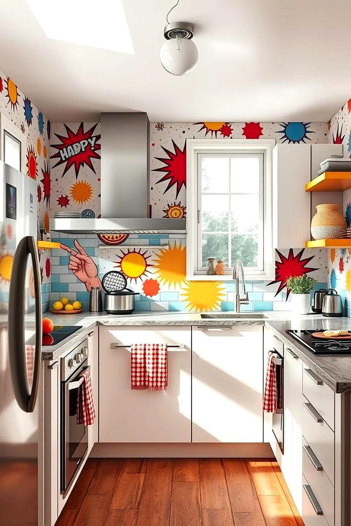 Quirky Pop Art - 30 Kitchen Wallpaper Ideas