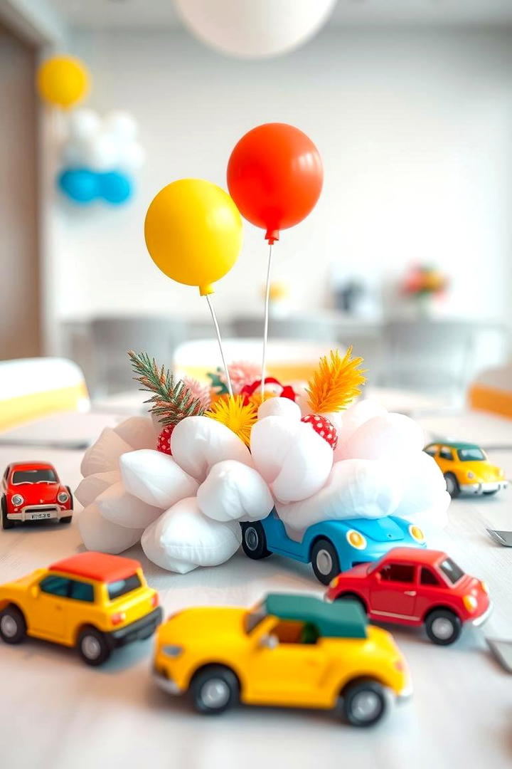 Quirky Toy Car Centerpiece - 30 Baby Shower Centerpiece Ideas