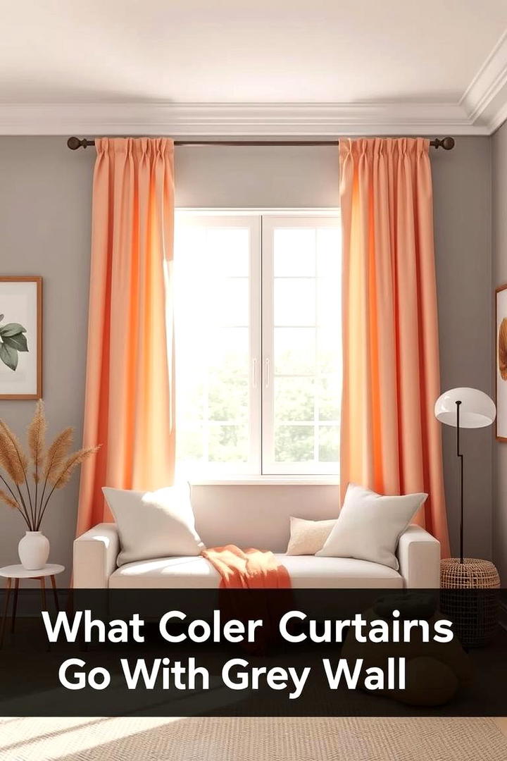 Radiant Peach Warmth - 30 What Color Curtains Go With Gray Walls