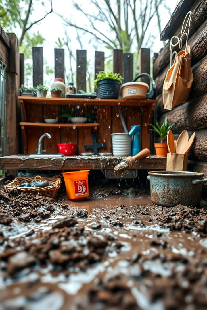 Rainy Day Mud Kitchen - 30 Mud Kitchen Ideas for Kids