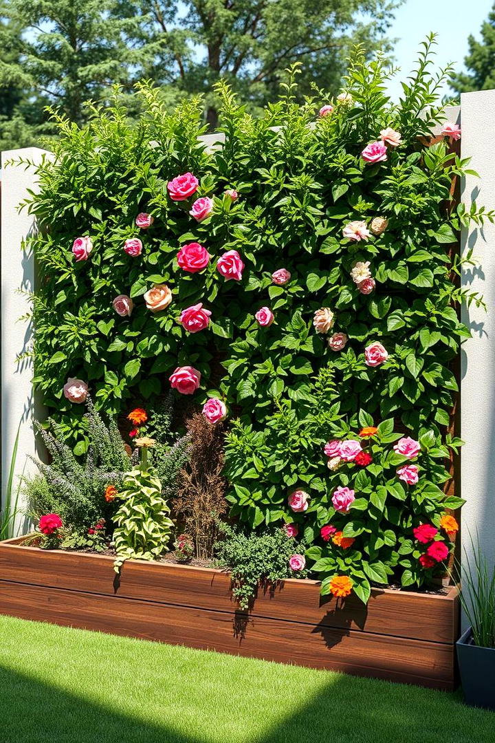 Raised Planter Wall - 30 Backyard Privacy Ideas