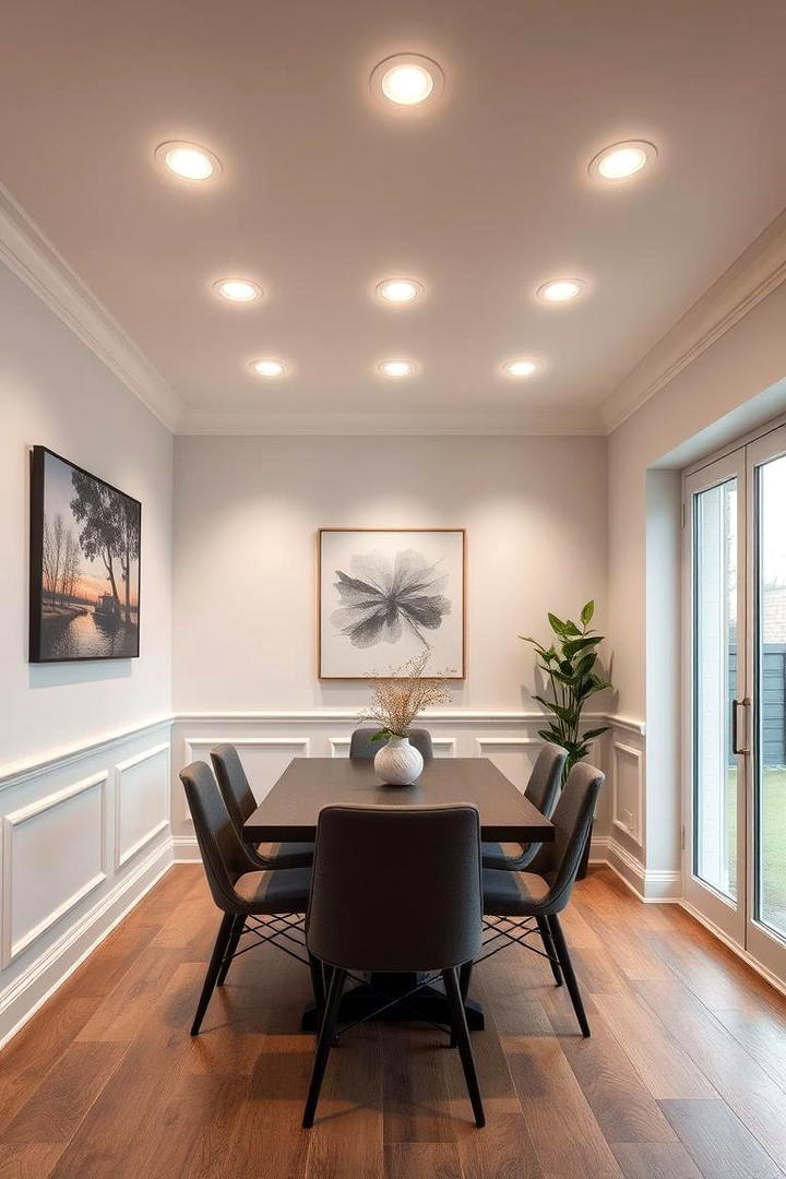 Recessed Ceiling Brilliance - 30 Small Dining Room Lighting Ideas