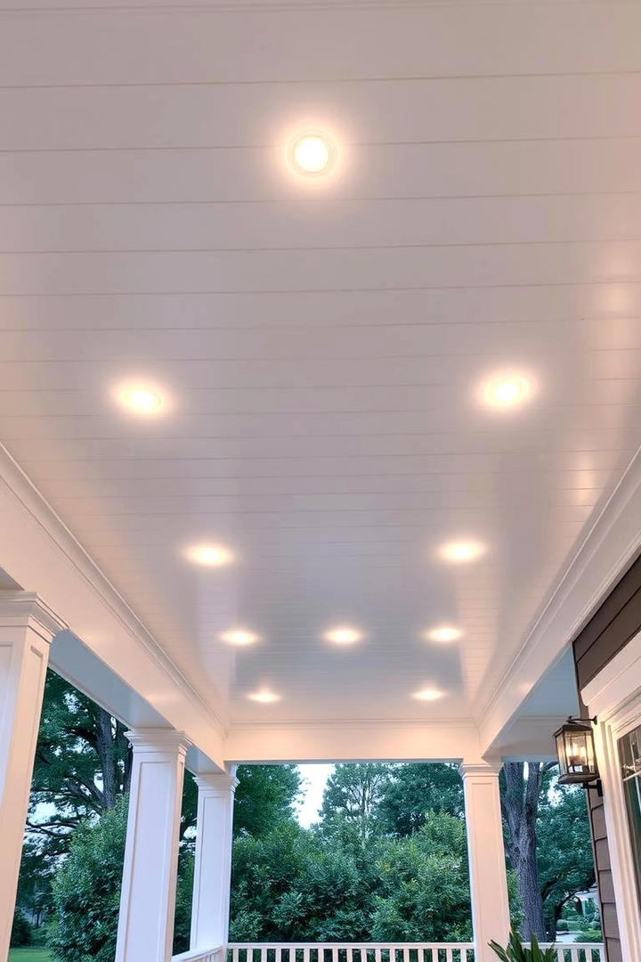 Recessed Lighting Integration - 30 Porch Ceiling Ideas