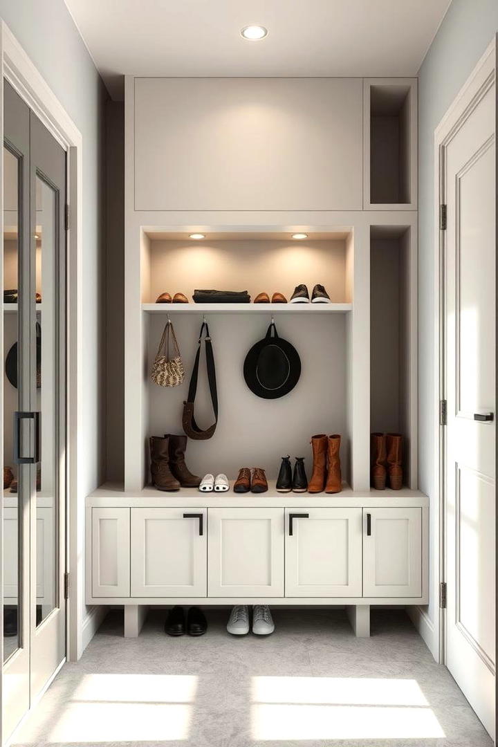 Recessed Shelving in Mudrooms - 30 Mudroom Storage Ideas