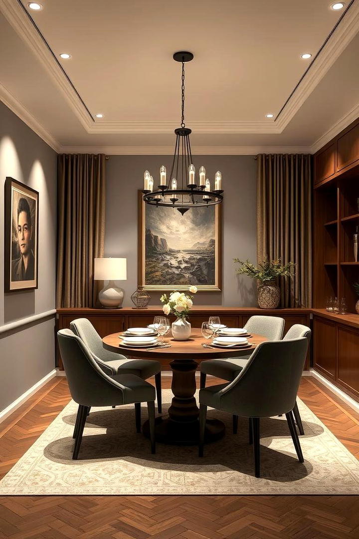 Recessed Spotlight Details - 30 Small Dining Room Lighting Ideas