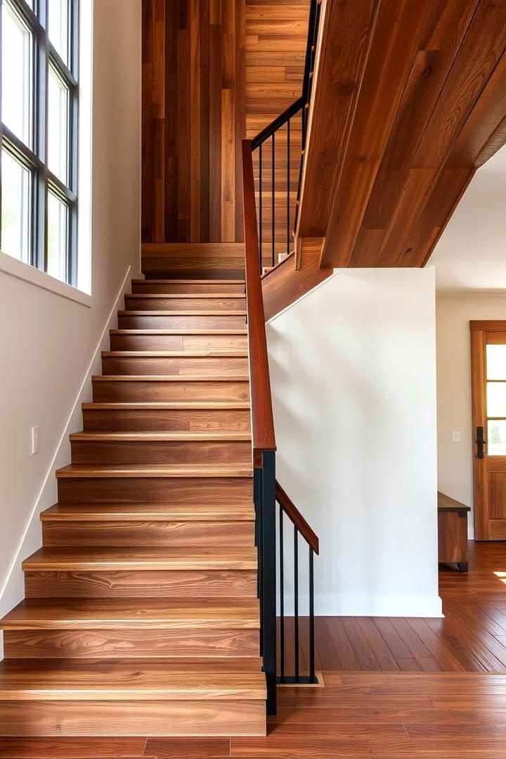 Reclaimed Wood Charm Staircase - 30 Modern Staircases