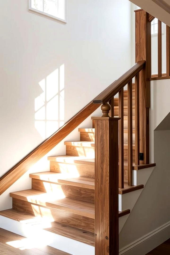 Reclaimed Wood Stair Railing - 30 Wood Stair Railing Ideas