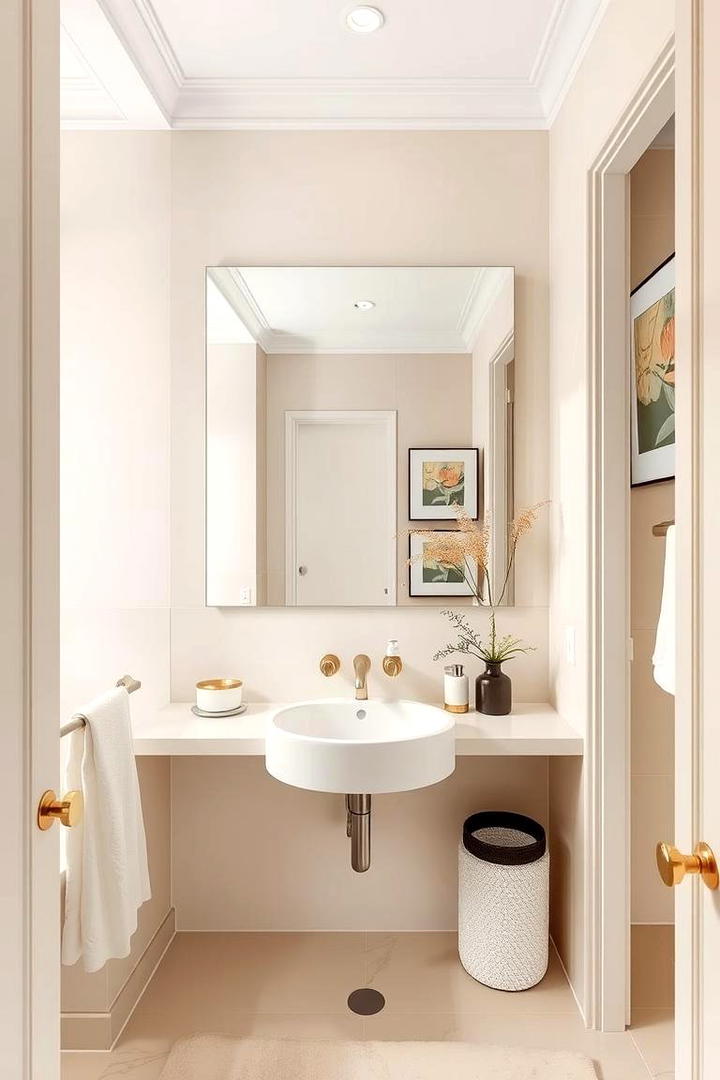 Refined Accessory Highlights - 30 Beige Bathroom Ideas