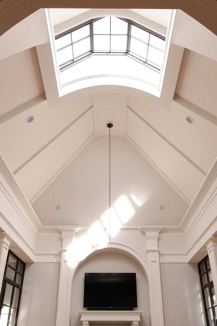 Refined Contemporary Ceiling Design - 30 Cathedral Ceiling Ideas