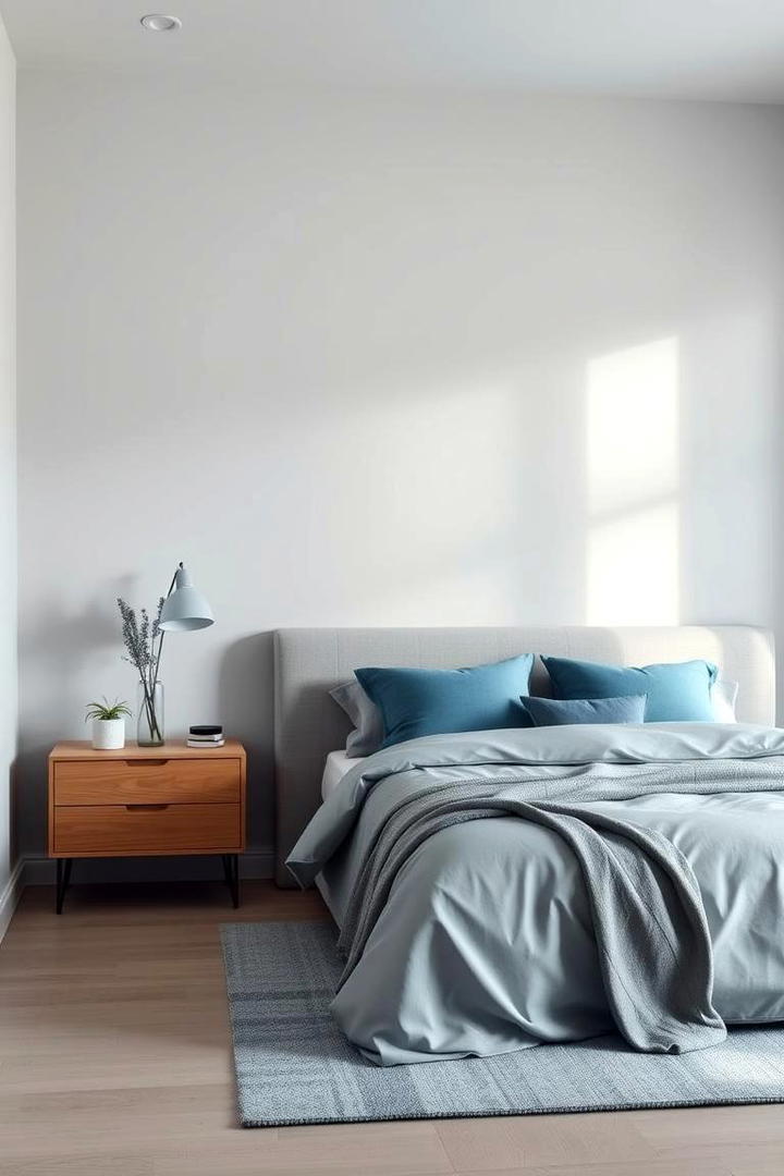 Refined Minimalist Style - 30 Blue and Grey Bedroom Ideas