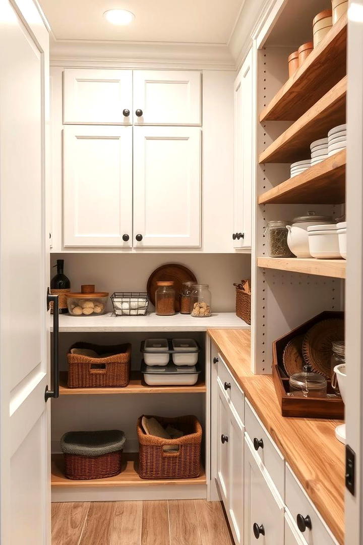 Refined Rustic Pantry - 30 Rustic White Kitchen Ideas