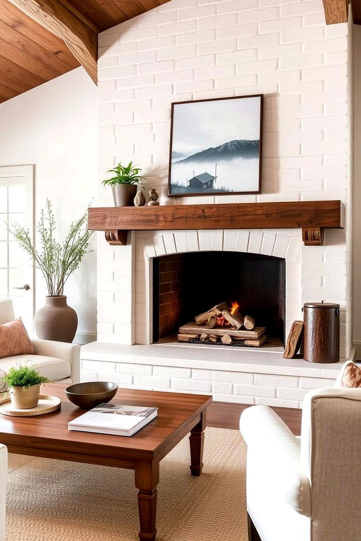 Refined Rustic Silhouette - 30 French Country Fireplace Ideas