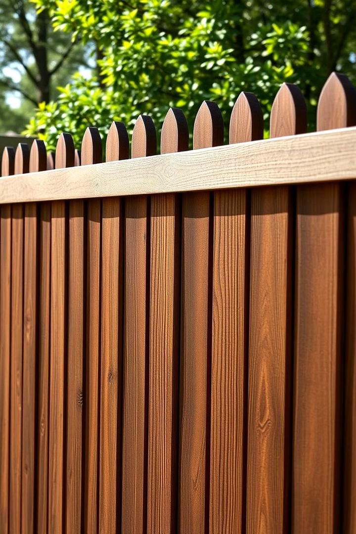 Refined Walnut Detail - 30 Fence Stain Colors