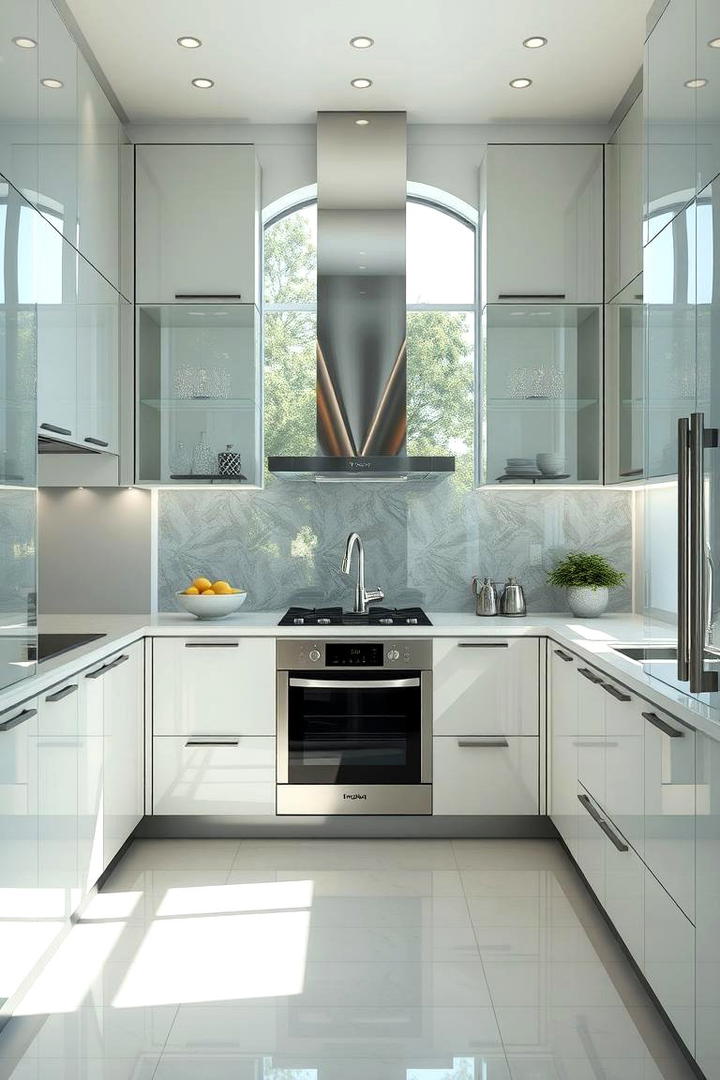 Reflective Glass Elements - 30 Art Deco Kitchen Ideas