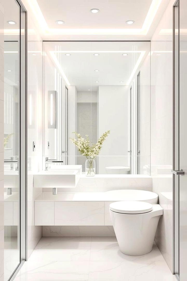 Reflective Surfaces Design - 30 Small Master Bathroom Ideas