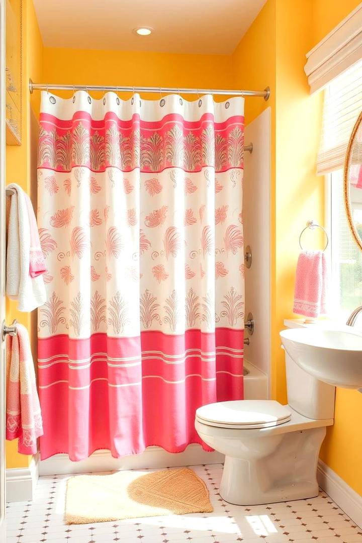 Refreshing Bathroom Touches - 30 How to Decorate With Yellow and Pink