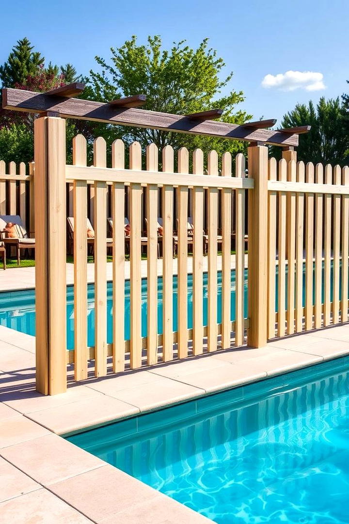 Refreshing Poolside Divider - 30 Split Rail Fence Ideas