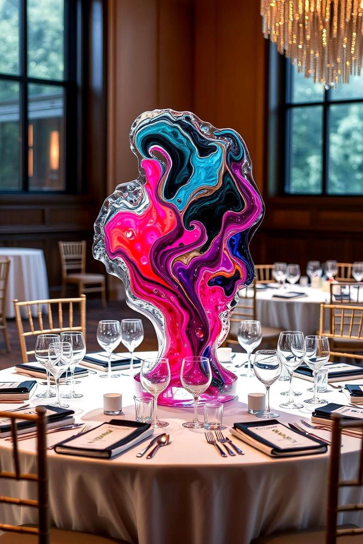 Resin Art Sculpture - 30 non-floral wedding centerpiece ideas