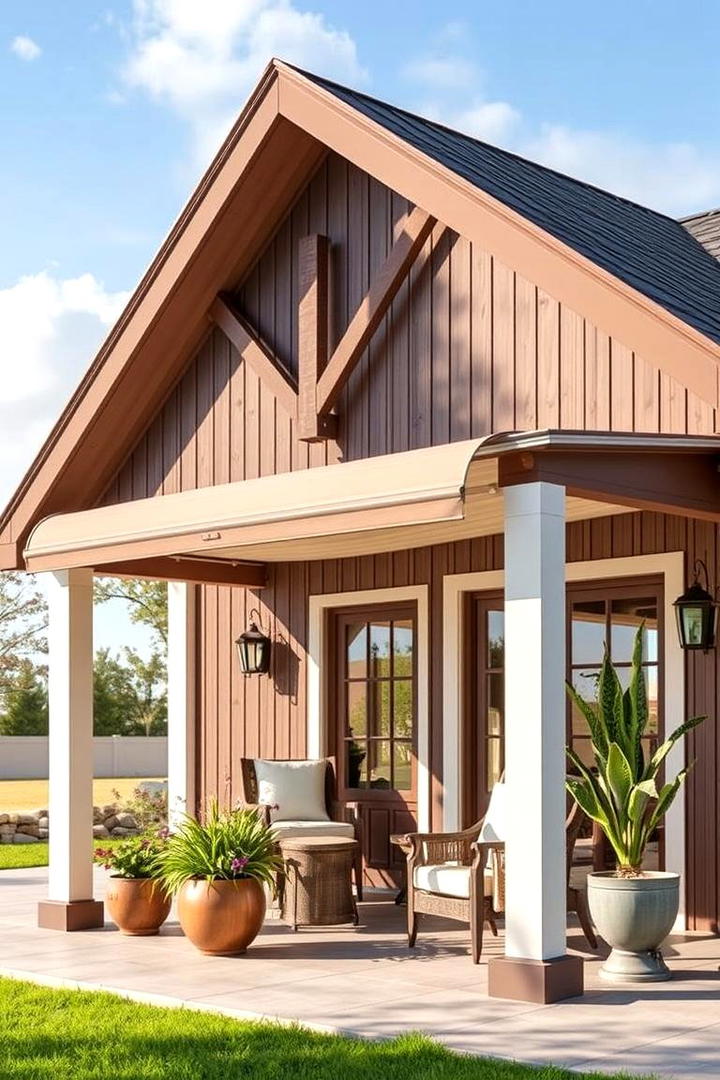 Retractable Awnings Innovation - 30 Barndominium Front Porch Ideas