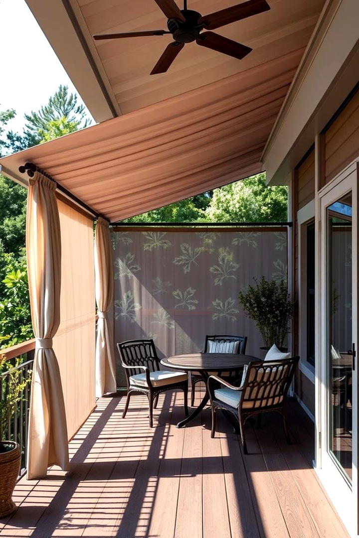 Retractable Deck Curtains - 30 Deck Privacy Ideas