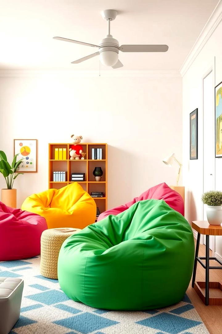 Retro Bean Bag Chairs - 30 90s Bedroom Decor Ideas