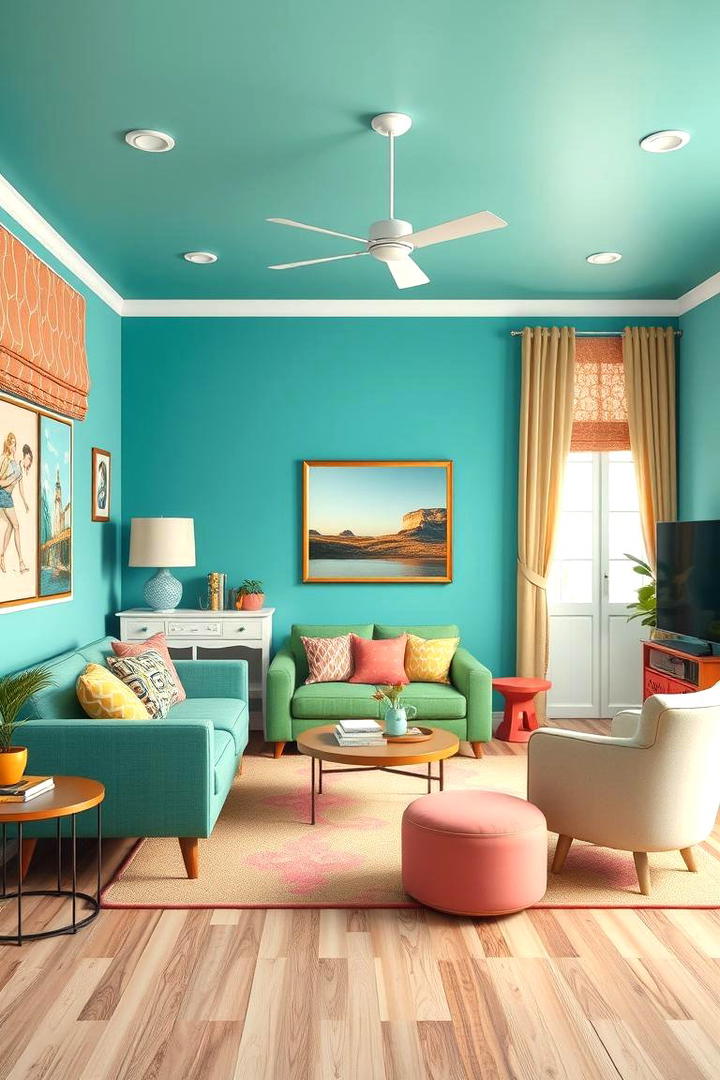 Retro Color Palettes - 30 1950s Living Room Ideas