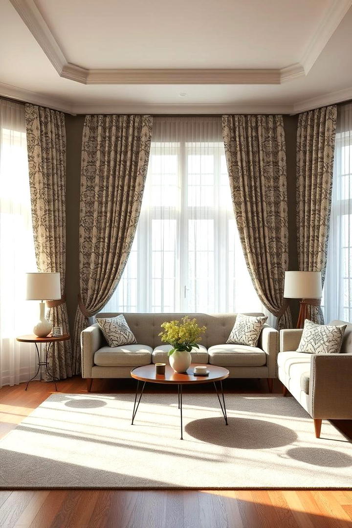 Retro Inspired Curtains - 30 1950s Living Room Ideas