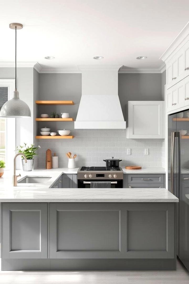 Retro Modern Revival - 30 Grey and White Kitchen Designs