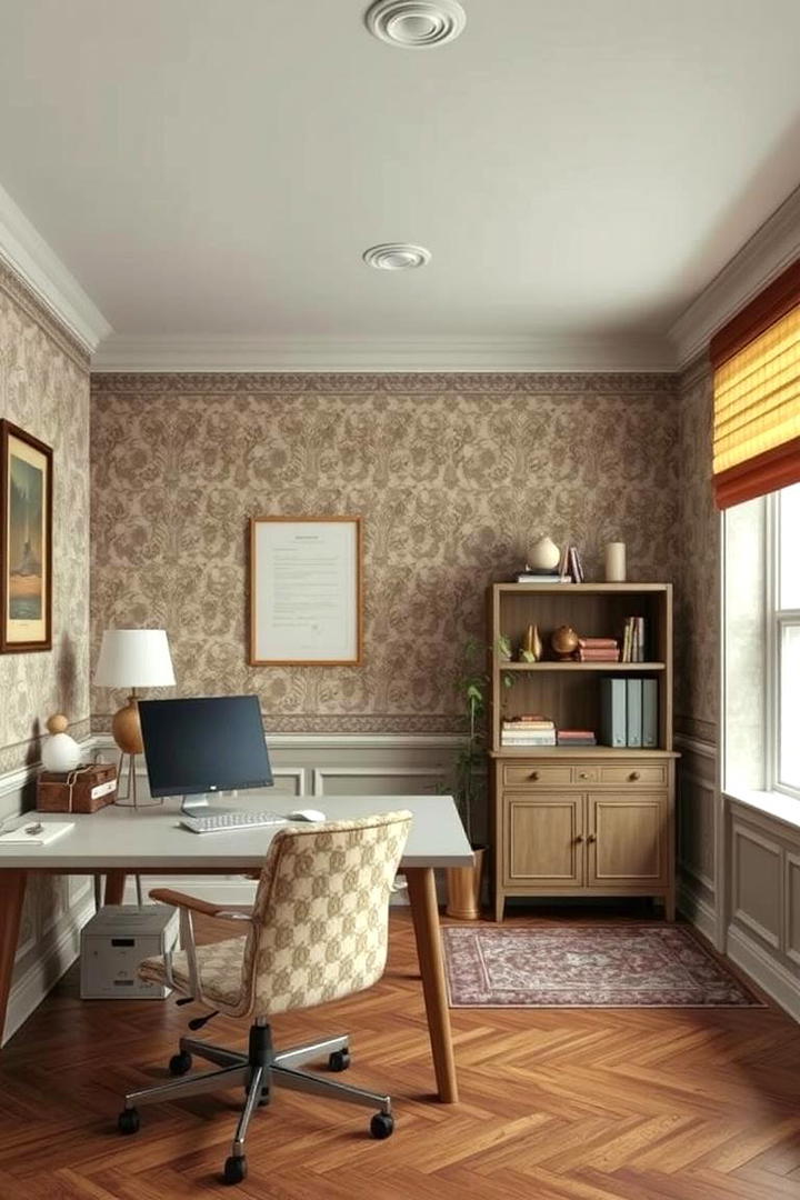 Retro Vintage Charm - 30 Office Wallpaper Ideas