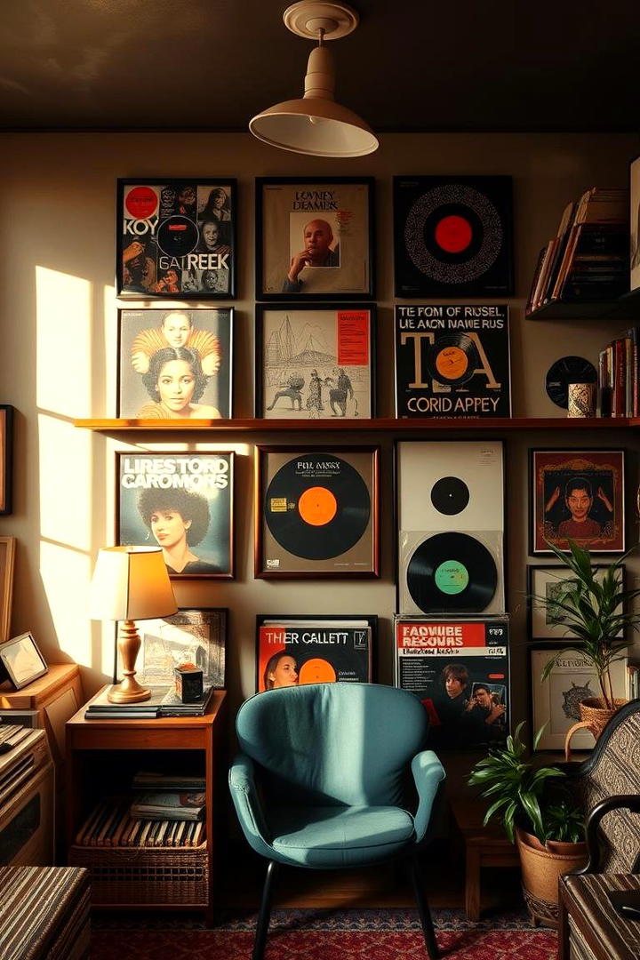 Retro Vinyl Record Displays - 30 1990s Interior Design Ideas