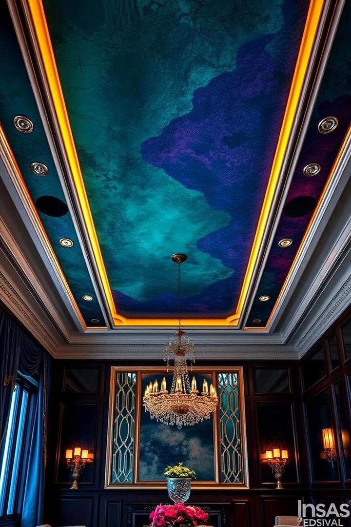 Rich Jewel Tone Effects - 30 Accent Ceiling Ideas