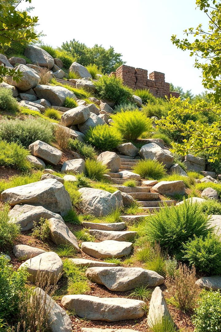 Rock Garden Installations - 30 hillside landscaping ideas