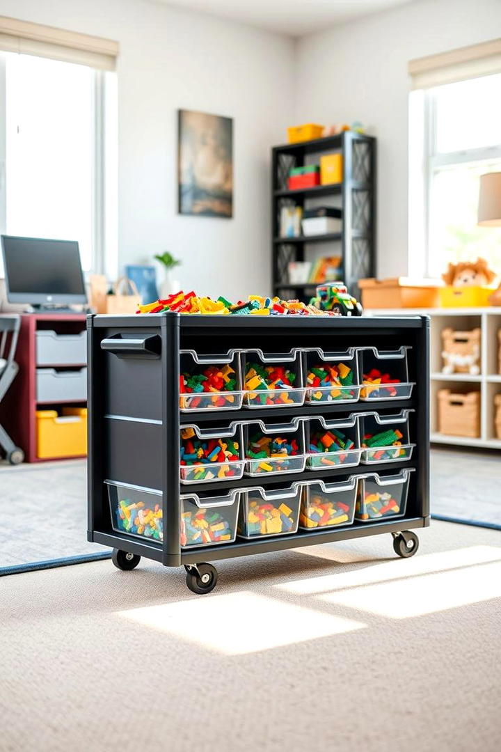 Rolling Cart for Legos - 30 Lego Storage Ideas