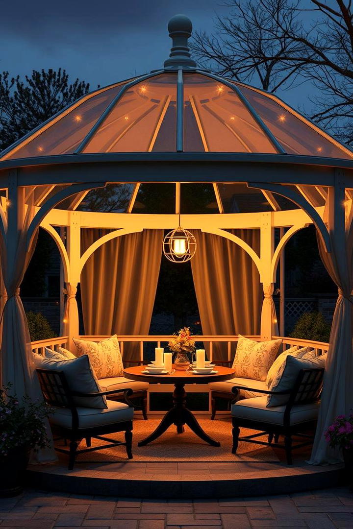 Romantic Evening Nook - 30 Backyard Gazebo Ideas