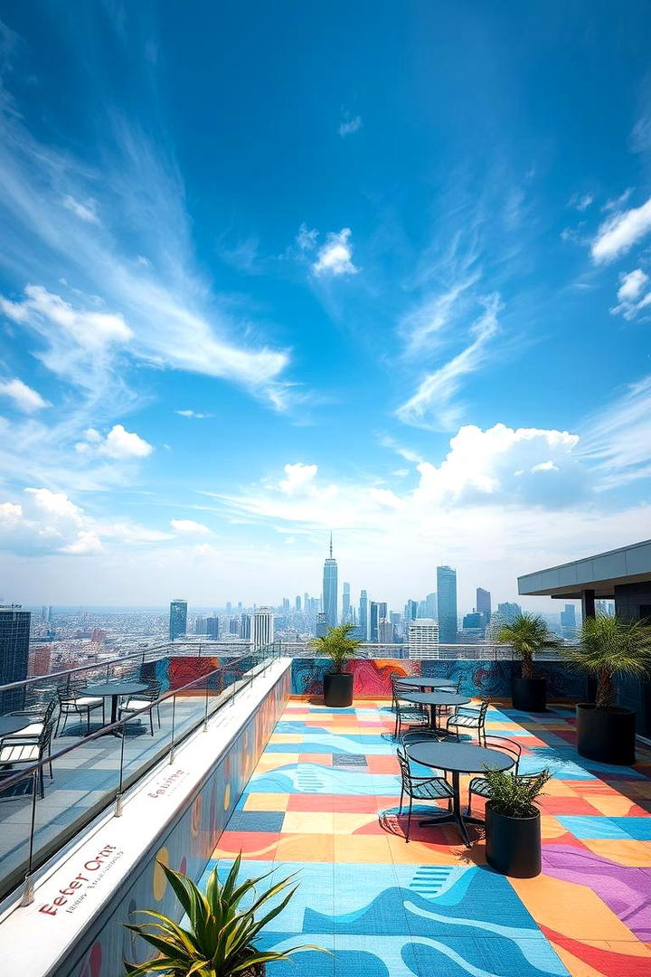 Rooftop Skyline Mural - 30 Interactive Murals