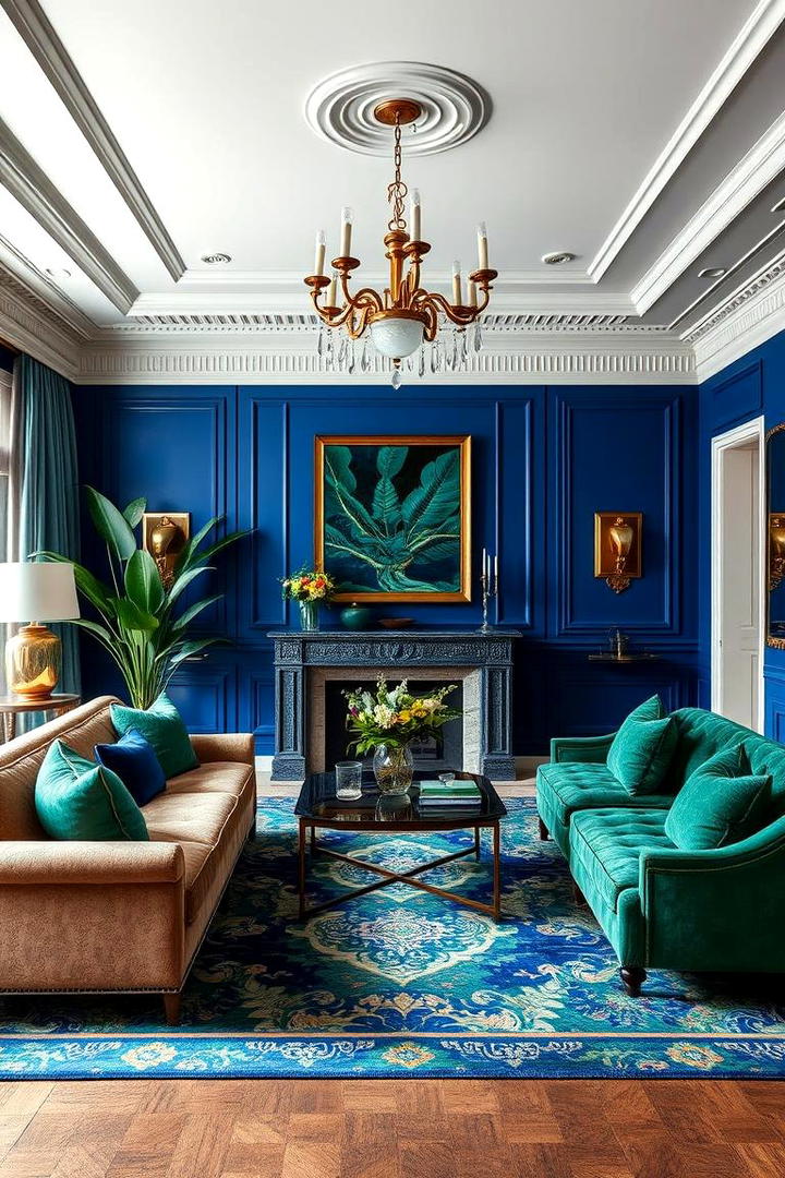 Royal Blue and Jungle Green Luxe - 30 Blue and Green Color Combos for Decorating