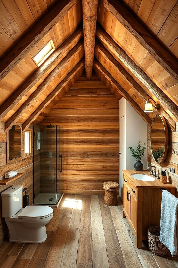 Rustic Appeal with Wood Accents - 30 Attic Bathroom Ideas