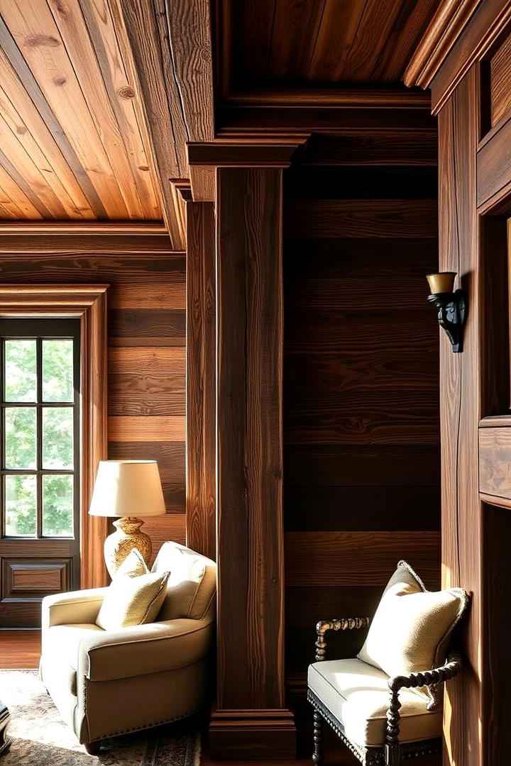 Rustic Barn Wood Accents - 30 Wall Molding Ideas