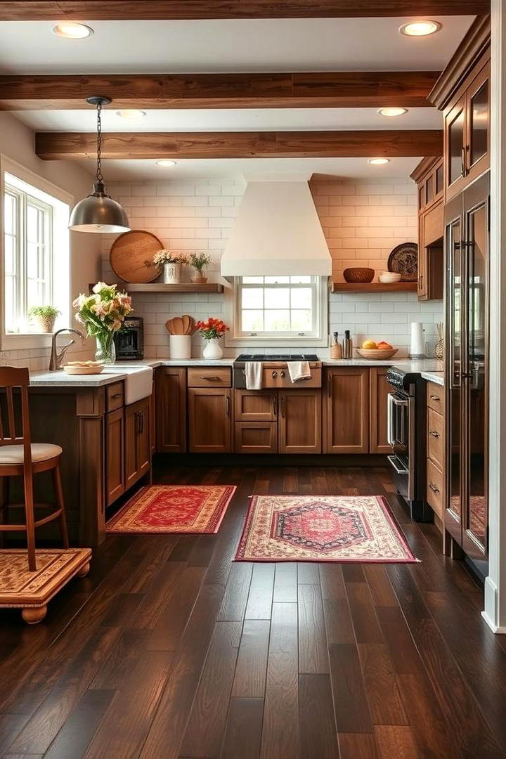 Rustic Black Hardwood Inspiration - 30 Black Floor Kitchen Ideas