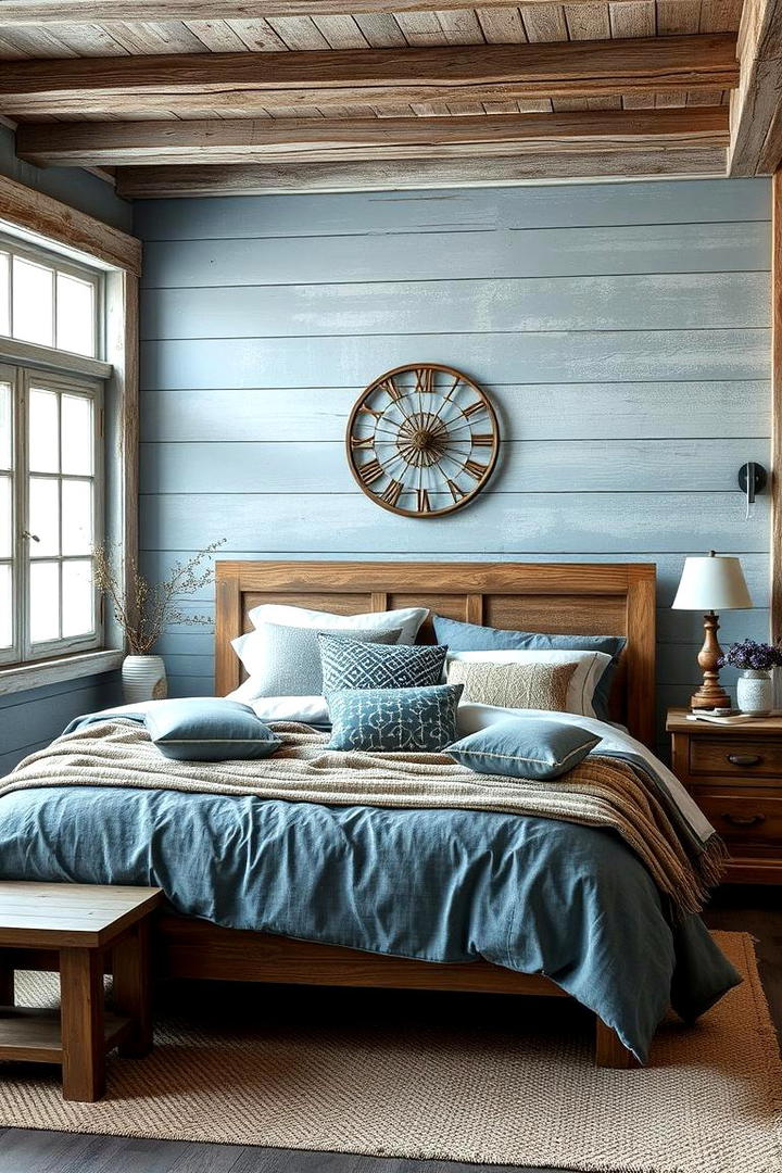 Rustic Blue Serenity - 30 Blue and Grey Bedroom Ideas