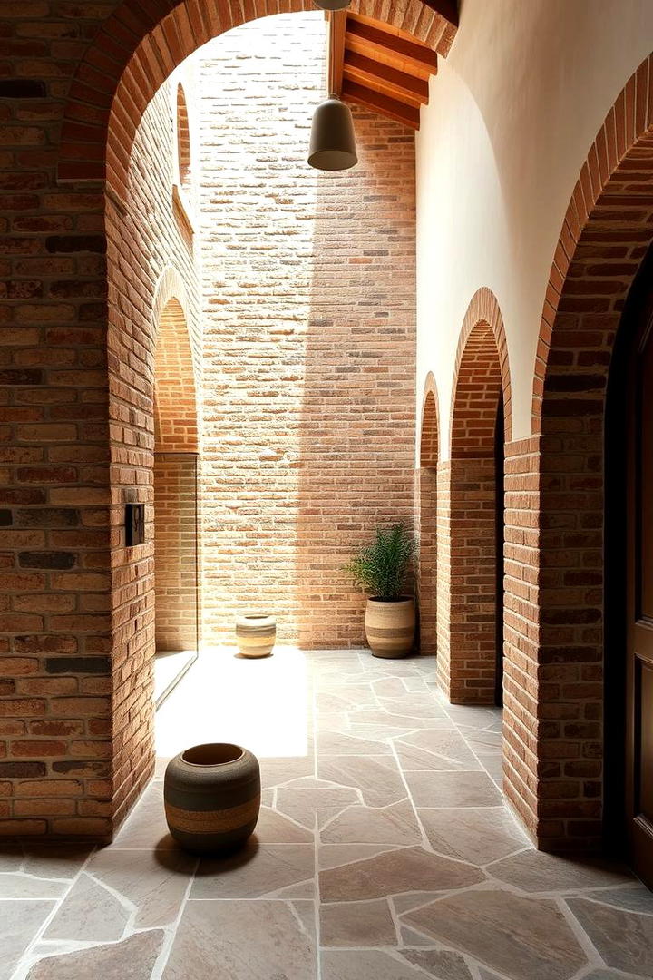 Rustic Brick Accents - 30 Mexican Style House Design Ideas