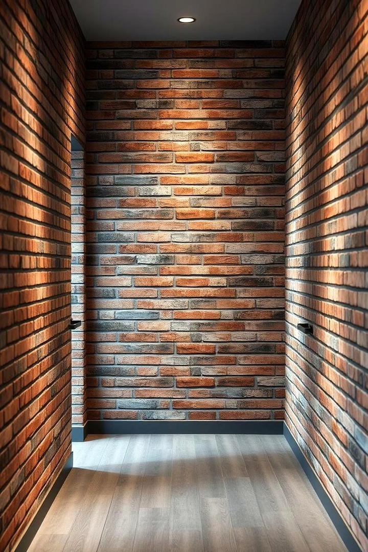 Rustic Brick Texture for an Urban Appeal - 30 Hallway Wallpaper Ideas