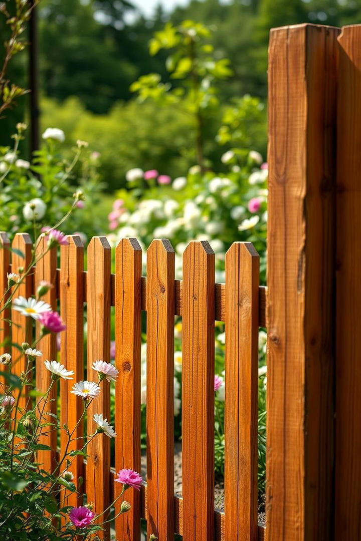 Rustic Cedar Garden Fence - 30 Cedar Fence Ideas