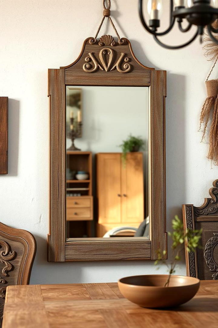 Rustic Charm - 30 Dining Room Mirror Ideas