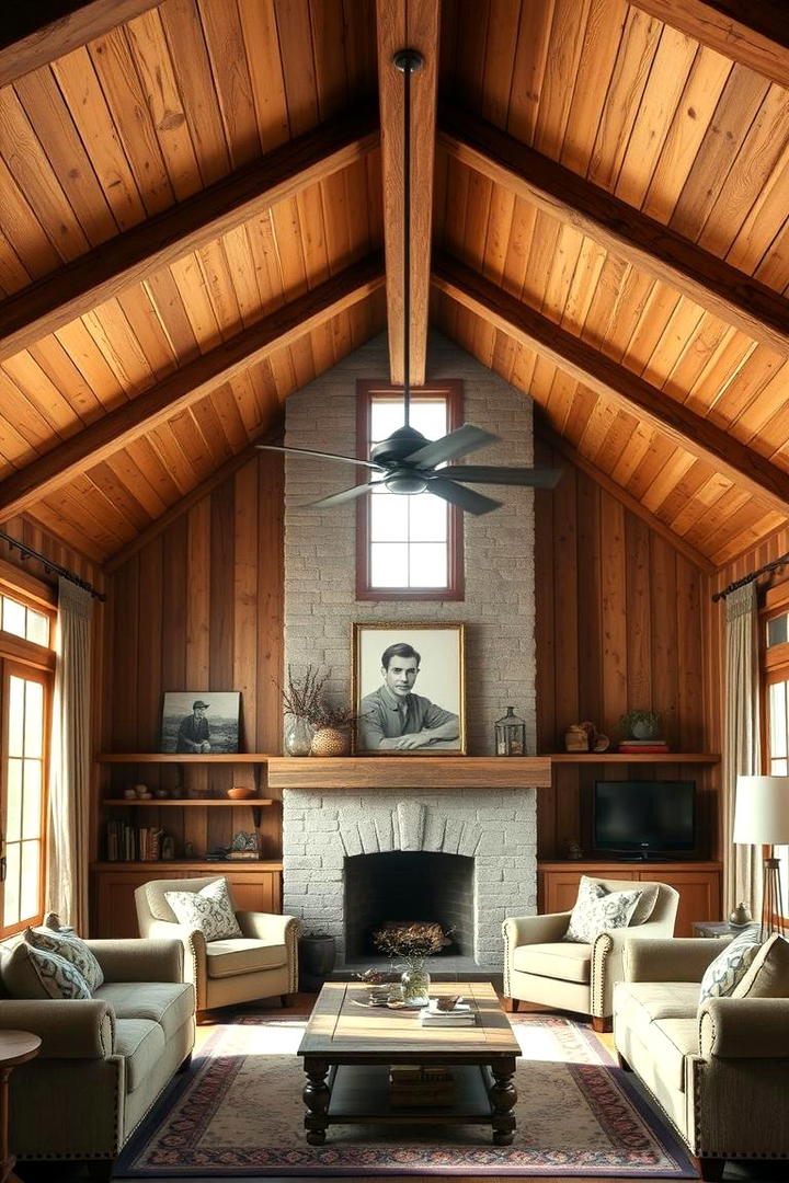 Rustic Charm Wood Slat Ceiling - 30 Wood Slat Ceiling Ideas