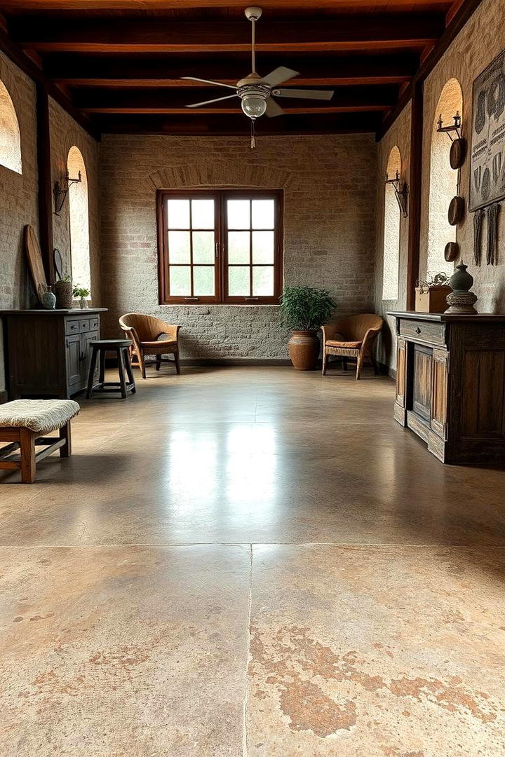 Rustic Concrete Charm - 30 Concrete Floor Ideas