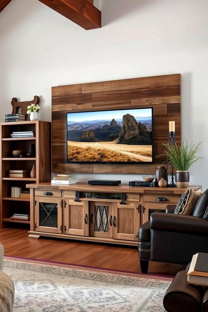 Rustic Entertainment Centers - 30 Western Living Room Ideas